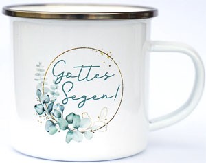 Emaille-Becher "Gottes Segen!"